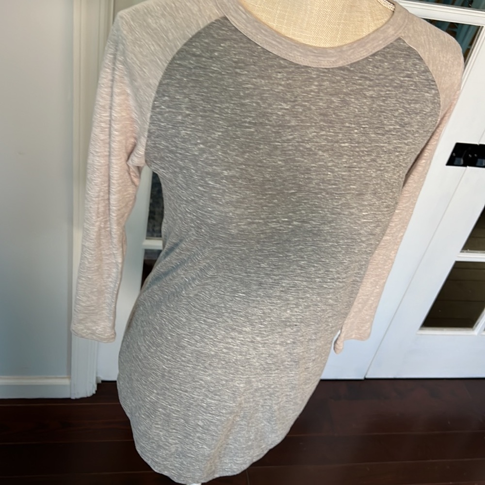 LULAROE long sleeve baseball tee, grey, size XS - Picture 3 of 6